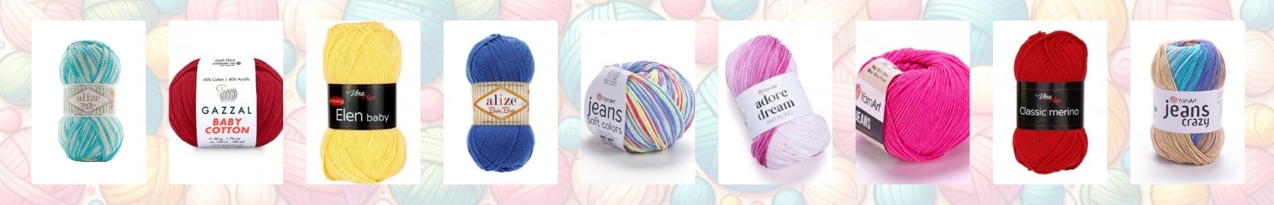 příze na pletení a háčkování pro miminka